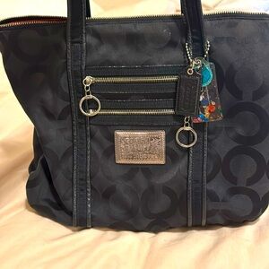 Classic Coach Black Tote Bag